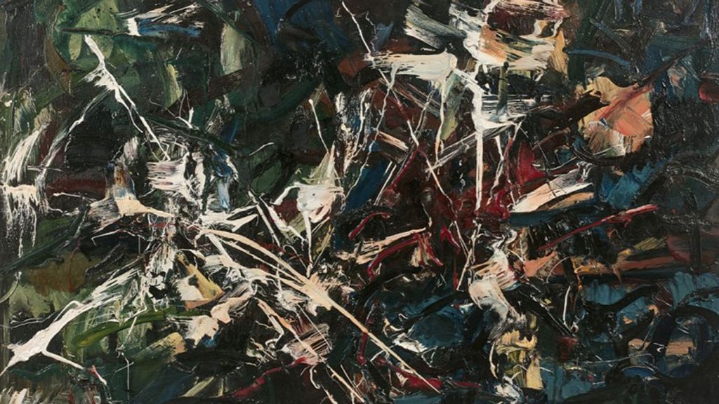 “Hommage a Marquet ou Prairial”i /iby Jean-Paul Riopelle, 1948, is among the major works to be auctioned at the end of the month. (Artcurial/Zenger News)