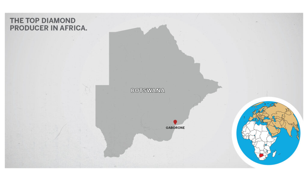 Map of Gaborone Botswana
